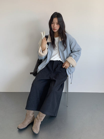 【LD11031】實拍冬天高級感加厚立領羊羔毛保暖夾克外套251124