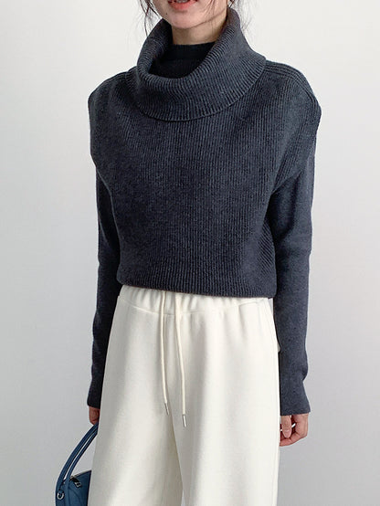 【LD11065】實拍半高領針織衫+針織背心251209