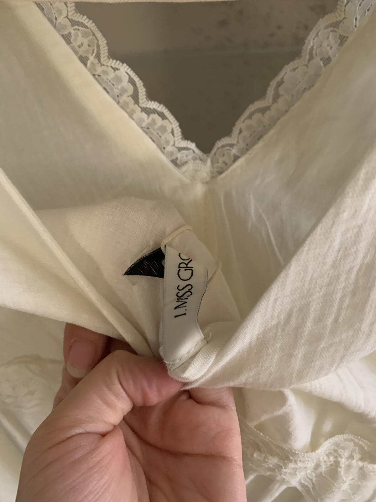 【LR70960】實拍imiss修身顯瘦！氣質蕾絲花邊V領棉麻洋裝260305