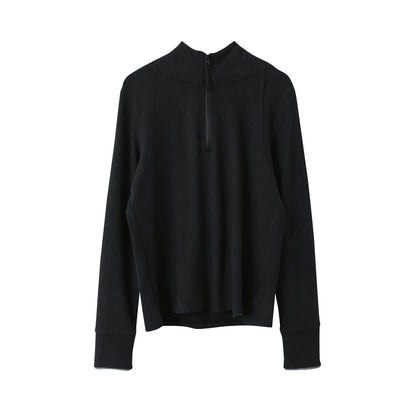 【LD11028】實拍德絨舒適極簡半拉鍊連帽衞衣251124