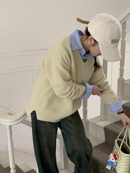 【LD9538】實拍慵懶軟糯寬鬆長袖針織毛衣251103