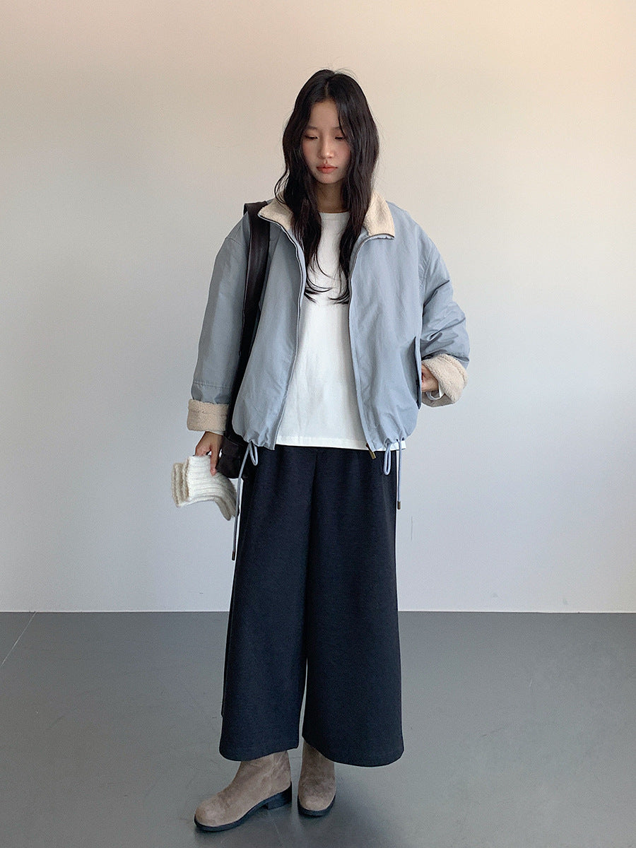 【LD11031】實拍冬天高級感加厚立領羊羔毛保暖夾克外套251124