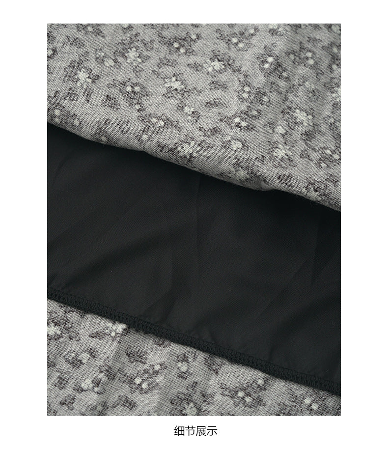 【H5490】實拍日系清新小碎花鬆緊腰長裙（棉）251109