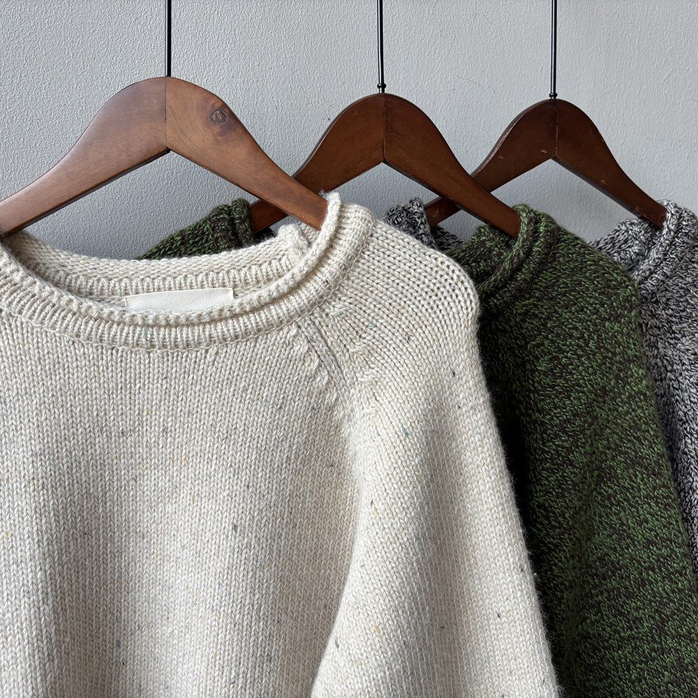 【Y276】實拍冬季軟糯慵懶保暖針織毛衣（棉羊毛10%)251106