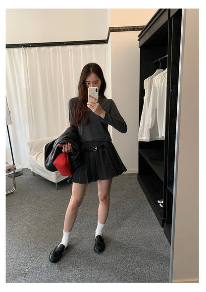 【H5482】實拍磨毛舒適質感刺繡長袖T恤251109