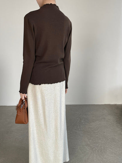 【cimYL223】實拍氣質安迪絨木耳邊針織衫251201