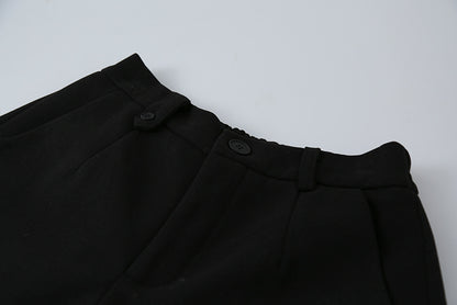 【LD11044】實拍厚款毛呢西裝短褲後鬆緊腰251202