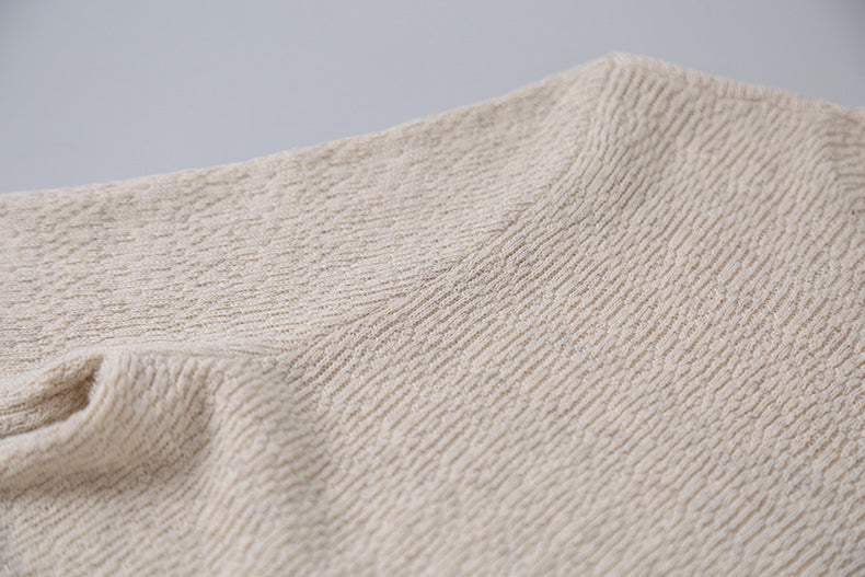 【LD11061】實拍紗網肌理超彈高領修身打底T恤251209