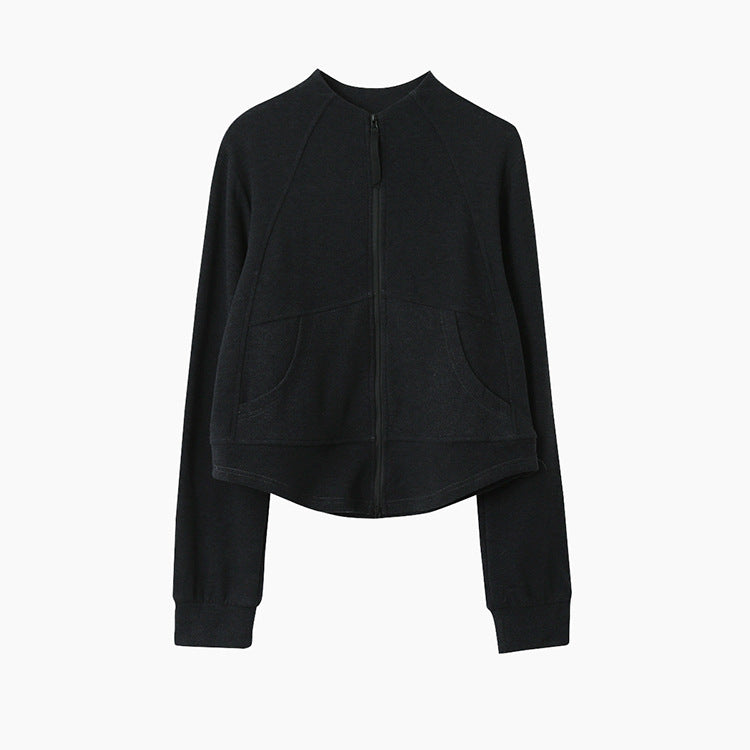 【LD3293】實拍立領雙頭拉鍊衞衣外套251103