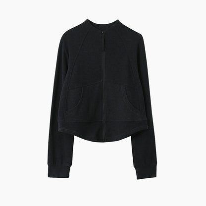 【LD3293】實拍立領雙頭拉鍊衞衣外套251103