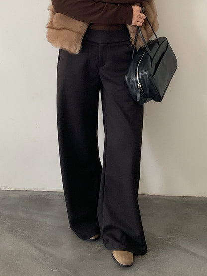 【LD11048】實拍S~XL秋冬毛呢厚款高腰直筒褲251202