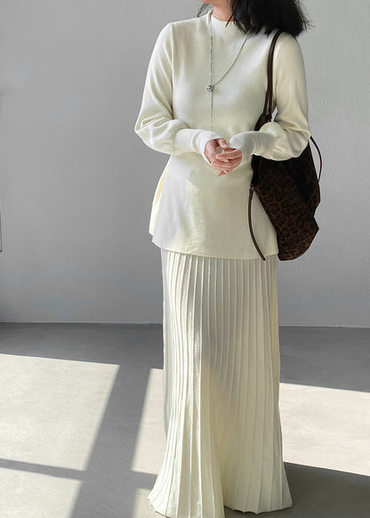 【cimz6652】實拍氣質半高領/V領燈籠袖極簡氣質針織衫251128