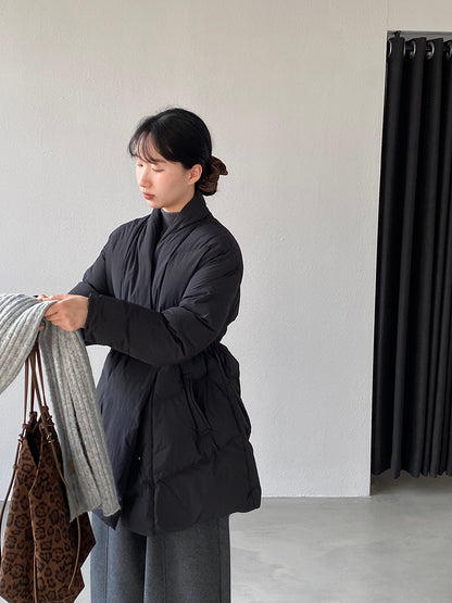 【cimz6386】實拍歐美大氣抗寒鎖温收腰氣質羽絨外套（白鴨絨90%)251120