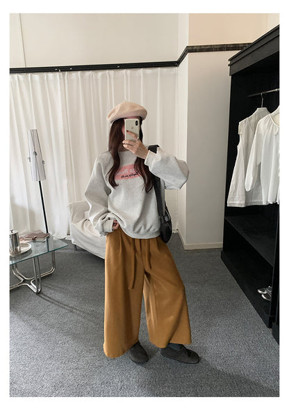 【H5478】實拍秋冬韓國質感刺繡棉質舒適衞衣251109