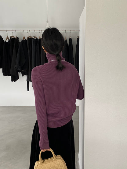 【cimz1388】實拍高領加厚高級感針織毛衣251128