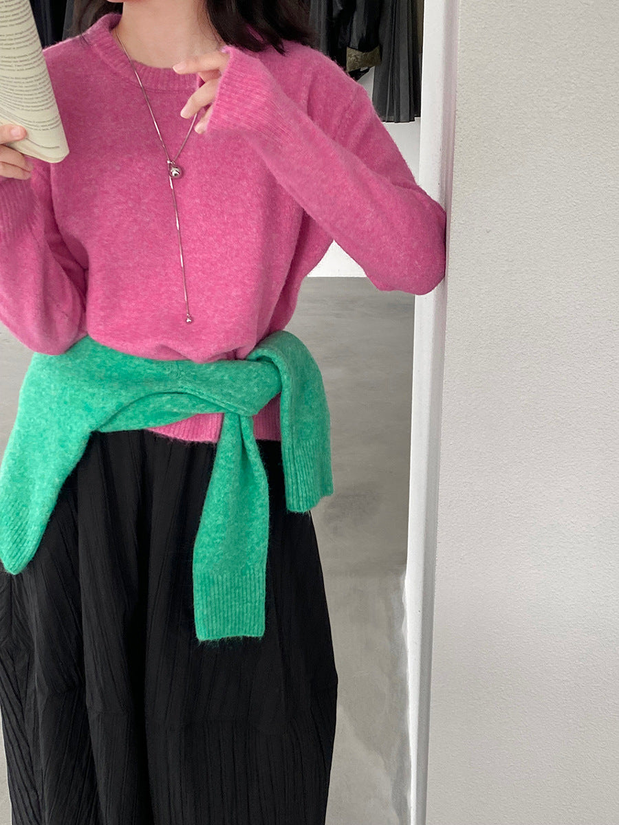 【cim5921】實拍冬季簡約保暖舒適針織毛衣（含羊毛5％）251114