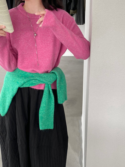 【cim5921】實拍冬季簡約保暖舒適針織毛衣（含羊毛5％）251114