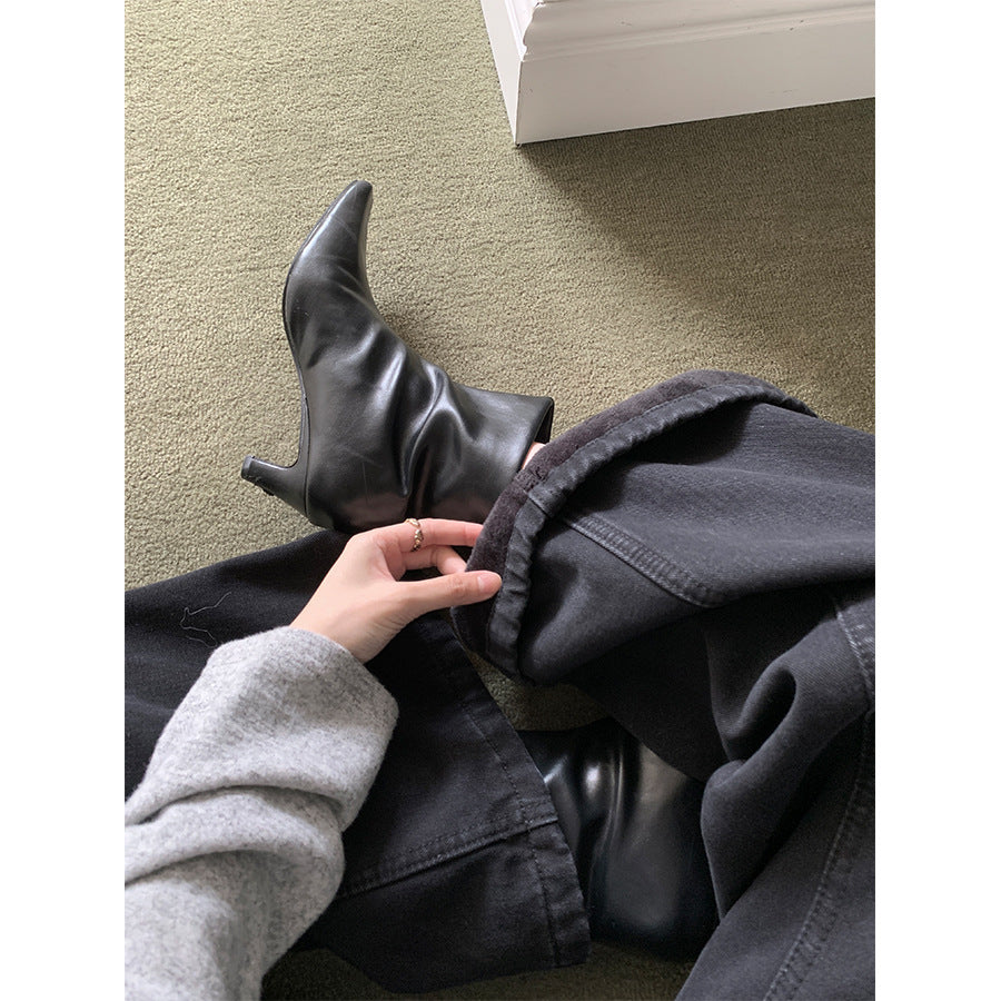 【H5509】實拍S~XL復古加絨加厚高腰直筒牛仔褲251118