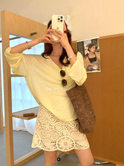 【L10675】溫柔仙女系🕊️重工設計感鏤空蕾絲鉤花休閒半身長裙260511