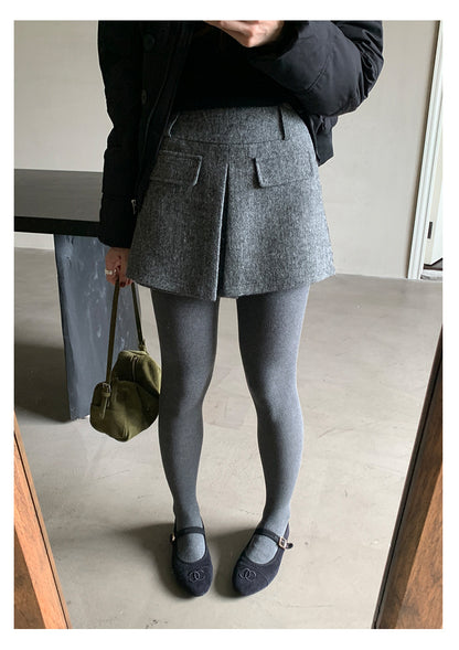 【H5523】實拍S~XL氣質千金質感高腰A字裙褲251125