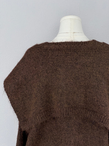 【cim8802】實拍纯色溫柔針織毛衣+針織披肩(羊毛8）251114