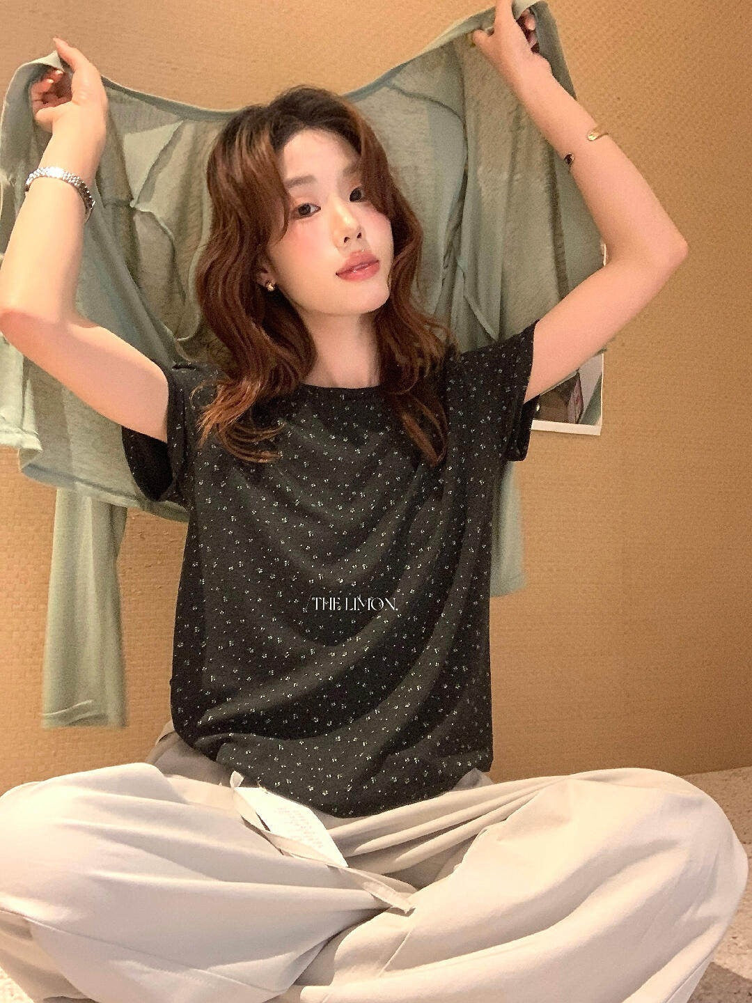 【L10613】溫柔甜美初戀感🌸碎花百搭寬鬆顯瘦圓領短袖T恤260511
