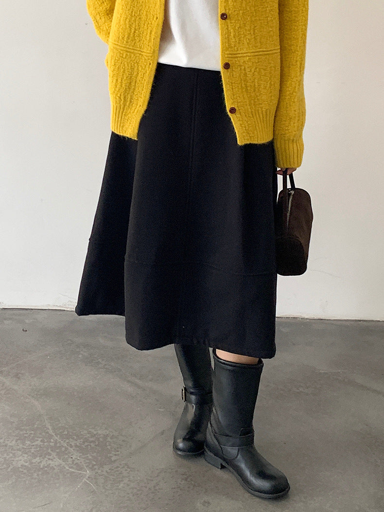 【LD11046】實拍miu感花苞毛尼a字裙251202