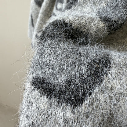 【YP2598】 實拍秋冬慵懶豹紋開衫毛衣+圍巾（含羊毛3%)251023