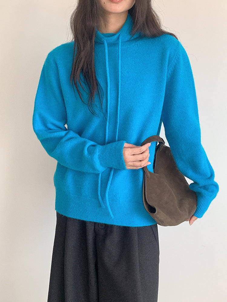 【LD3294】實拍慵懶復古立領羊駝絨針織衫251103