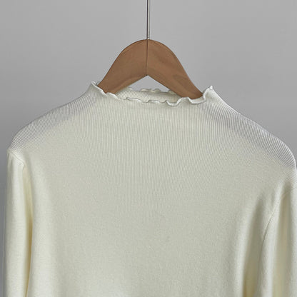 【cimYL223】實拍氣質安迪絨木耳邊針織衫251201