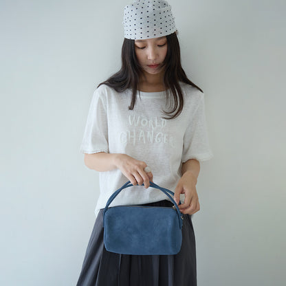 【LD11259】休閒百搭款！韓系個性刺繡字母花邊/荷葉袖寬鬆短袖上衣260512