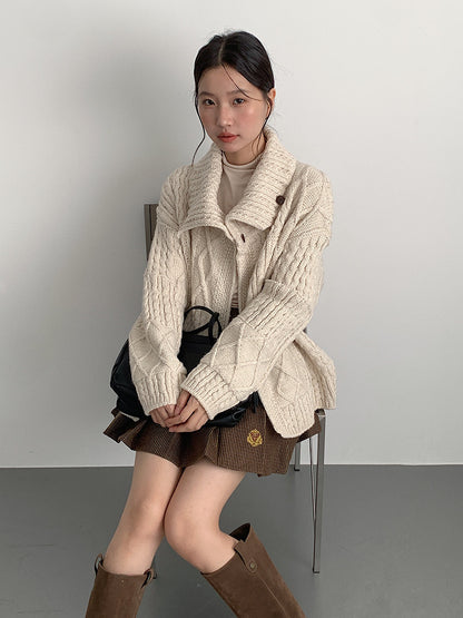 【LD3299】實拍S~XL秋冬露思同款～刺繡毛呢百褶裙251103