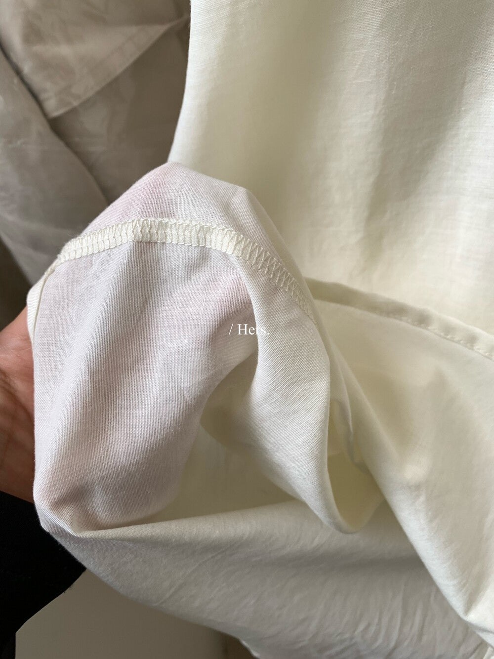 【L80322】Hers法式溫柔度假風🌸百搭顯瘦綁帶V領長袖襯衫260323