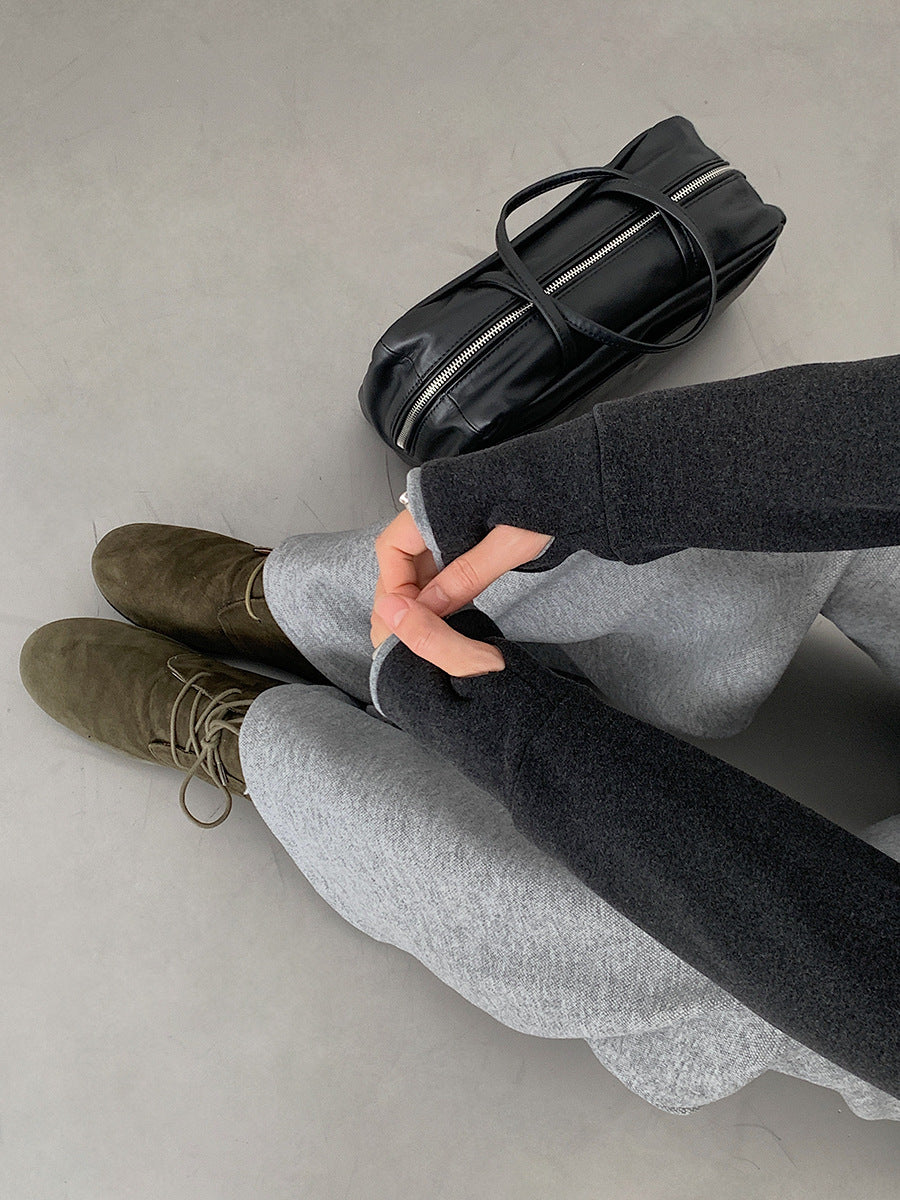 【LD11028】實拍德絨舒適極簡半拉鍊連帽衞衣251124