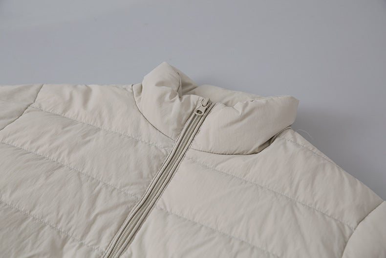 【LD11067】實拍簡約設計保暖立領含絨棉服外套（白鴨絨50%)
251209