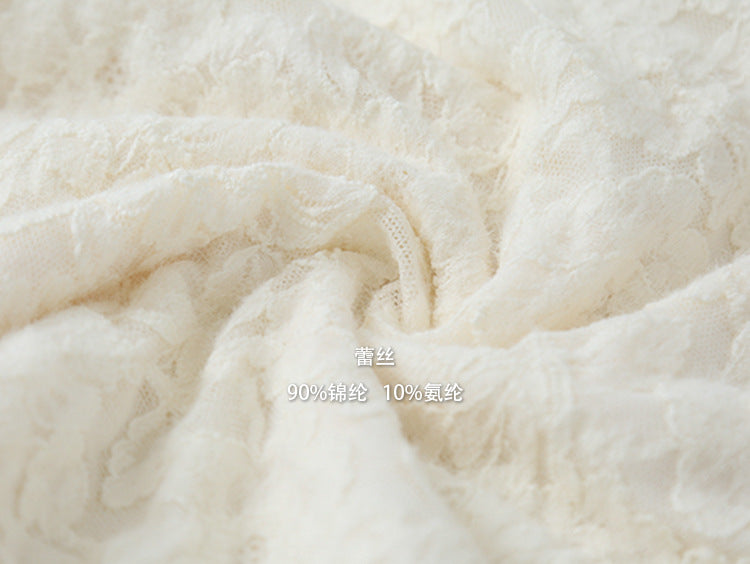 【LD3295】實拍法式喇叭袖加絨蕾絲衫251103