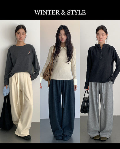 【LD11033】實拍冬季復古極簡寬鬆慵懶垂感彎刀褲251124