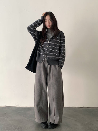 【LD11047】實拍休閒加絨加厚彎刀褲251202