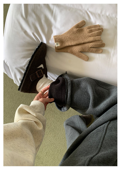 【H5508】實拍M~XL懶懶加厚奧粒絨舒適休閒彎刀褲型251118