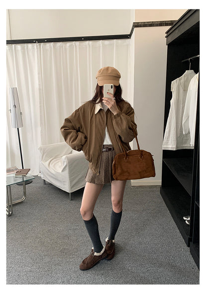 【H5489】實拍復古鋪棉保暖風衣外套251109