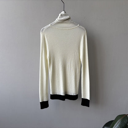 【Y352】實拍撞色高領針織衫（含羊毛10%)
251106