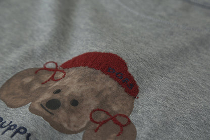 【LD11202】實拍日系🐶小狗印花刺繡寬鬆百搭顯瘦短袖T恤260407