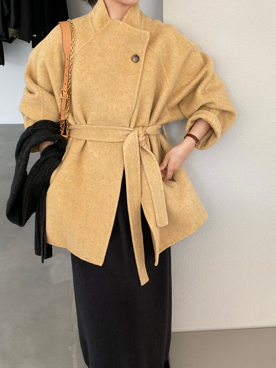 【cimzD6616】實拍高級大氣款雙面羊毛呢廓形外套大衣（100羊毛）251120