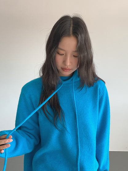 【LD3294】實拍慵懶復古立領羊駝絨針織衫251103