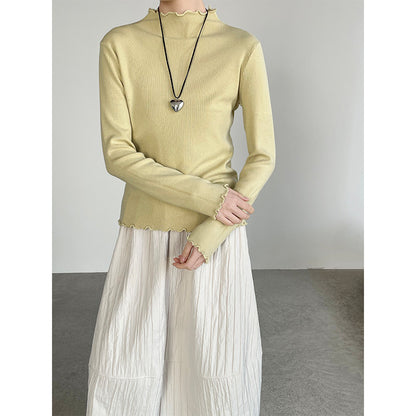 【cimYL223】實拍氣質安迪絨木耳邊針織衫251201