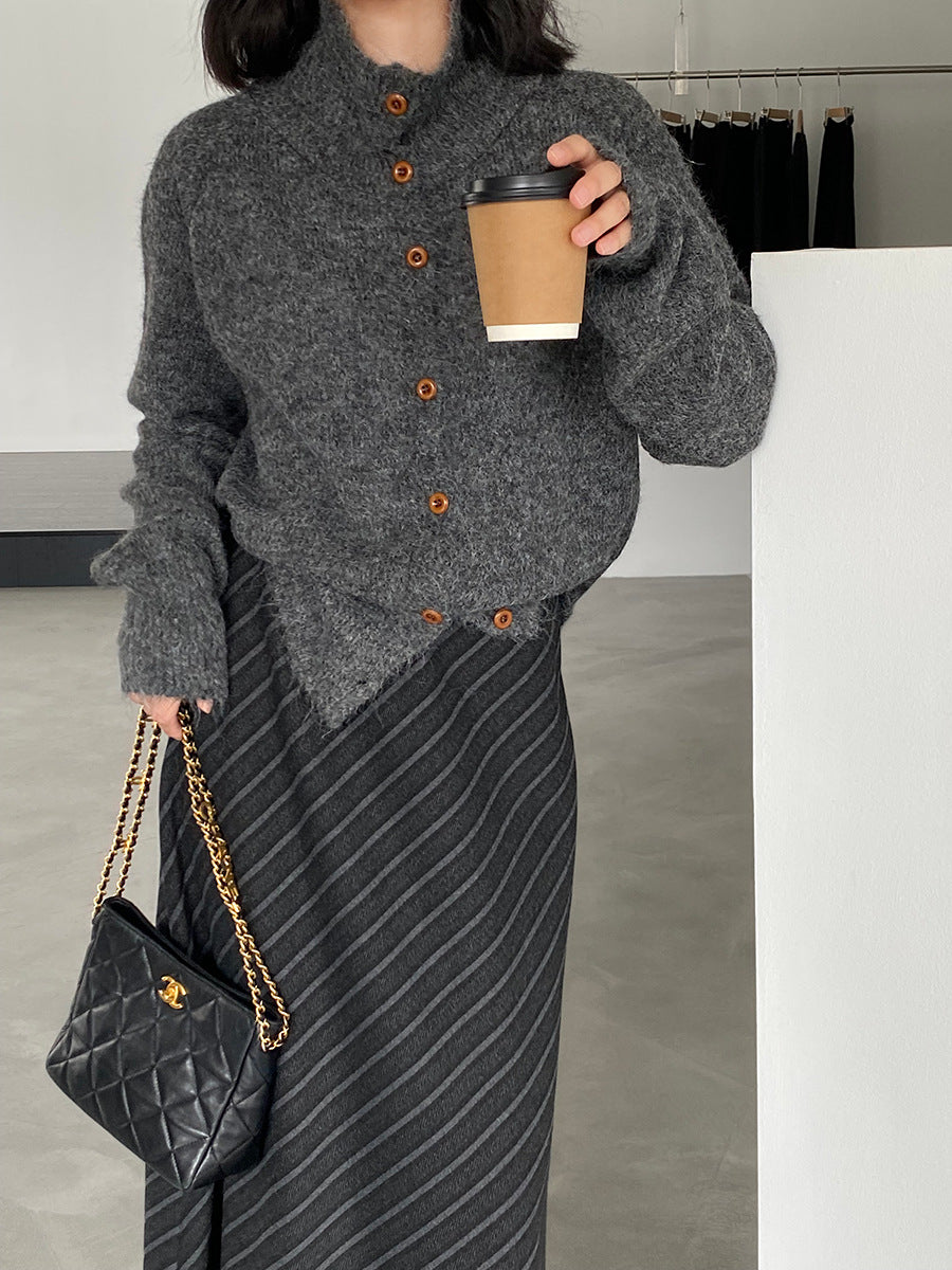 【cim8616】實拍質感加厚慵懒態度高領針織毛衣251114