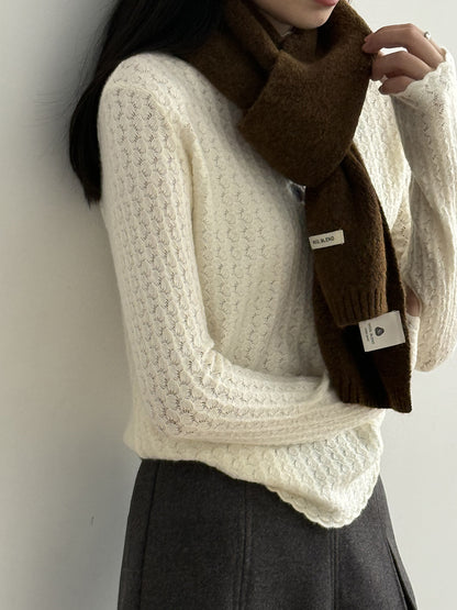 【Y2505】實拍氣質高級感混羊毛針織圍巾251201