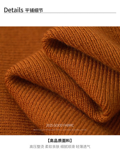 【H5487】實拍秋冬褶皺露肩針織衫251109