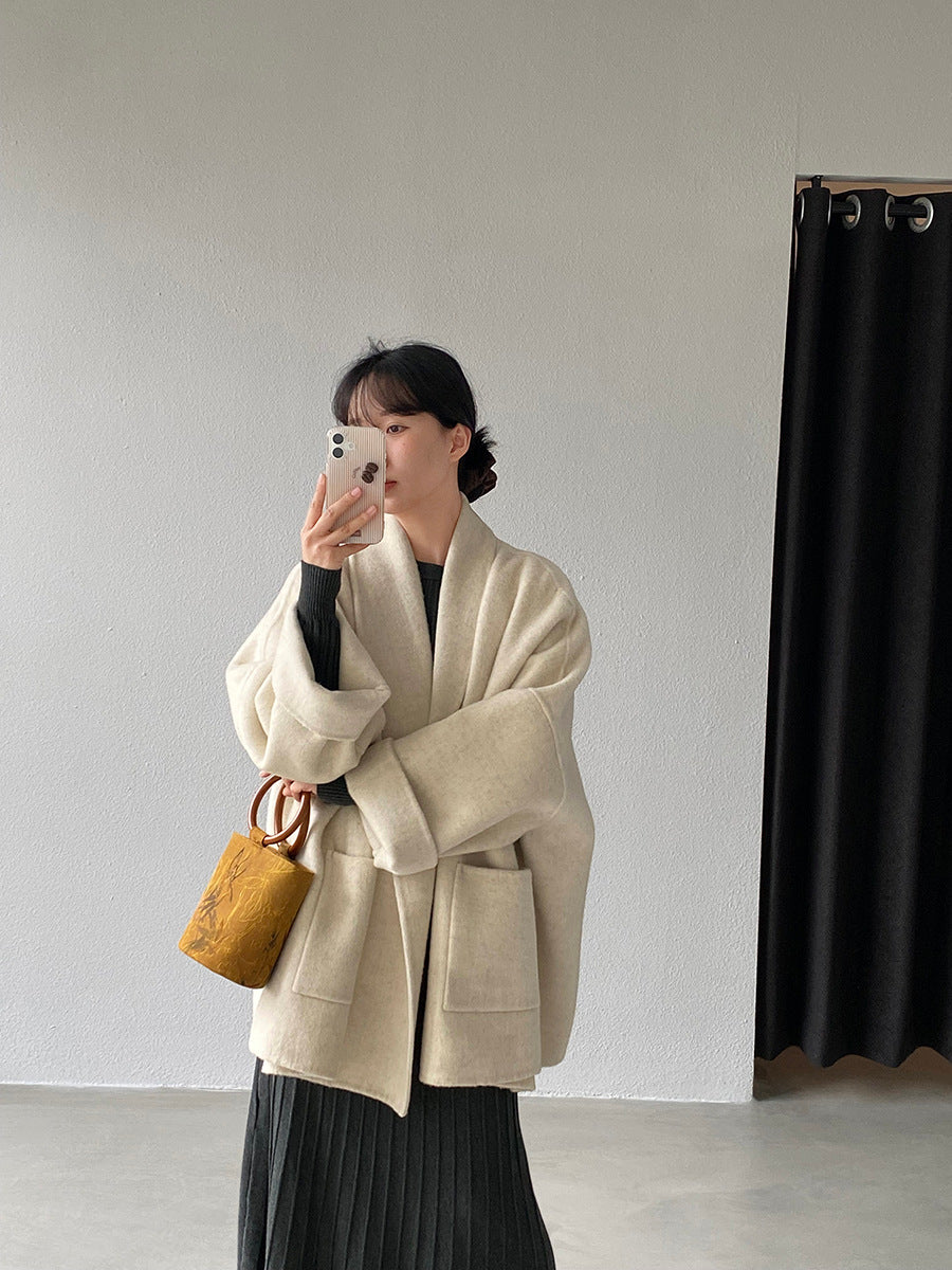 【cimz519】實拍冬天澳羊毛100%雙面呢大衣外套251201