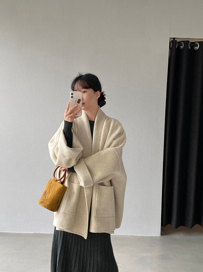 【cimz519】實拍冬天澳羊毛100%雙面呢大衣外套251201